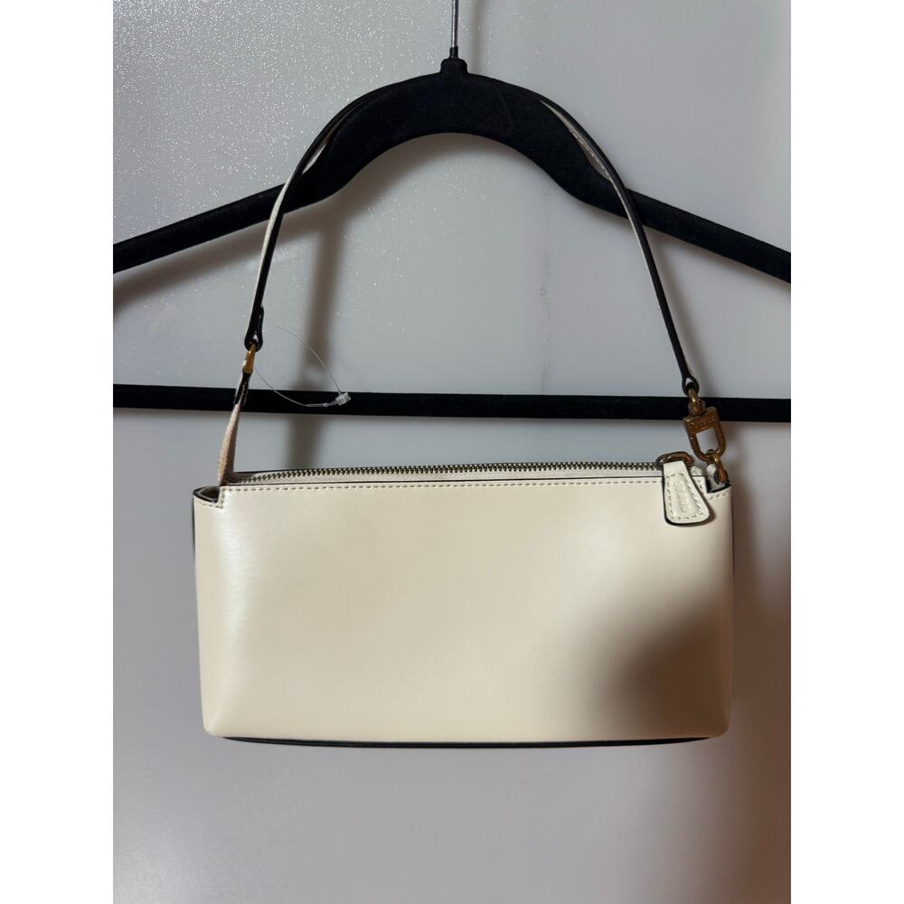 STAUD Kaia Cream Leather Shoulder Bag - - Picture 6 of 9